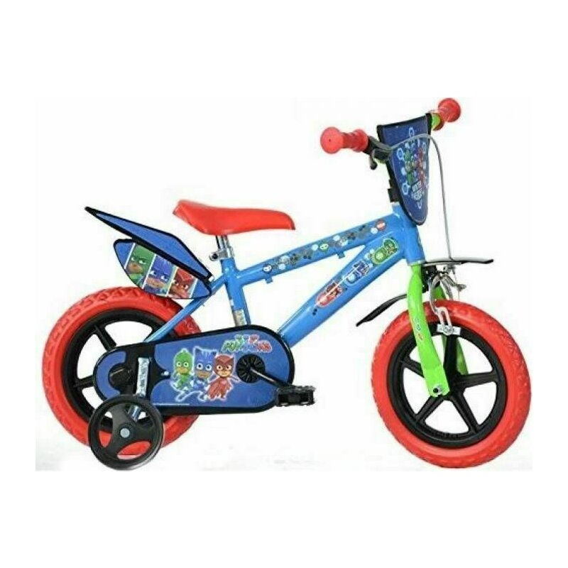 Dino Bikes - Bicicleta cu pedale 412UL-PJ , Disney Pj Masks, 12 , Cu roti ajutatoare