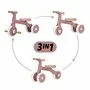 Bicicleta/tricicleta, Petite&Mars, 3 in 1, Multifunctionala, Cu/fara pedale, Ghidon directionabil, Sa reglabila pe inaltime, 2.3 kg, Pana la 25 kg, 12-36 luni, Roz