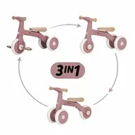 Bicicleta/tricicleta, Petite&Mars, 3 in 1, Multifunctionala, Cu/fara pedale, Ghidon directionabil, Sa reglabila pe inaltime, 2.3 kg, Pana la 25 kg, 12-36 luni, Roz