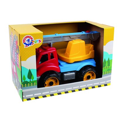 Bino - Camion pentru copii, Cu macara, 36 x 21 x 23 cm, Multicolor