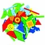 Bino - Set de creatie copii, Ferma, 170 piese, Cu 1 ciocan, 1 pluta , 79 de bucati de lemn, 80 de cuie, 9 figuri de hartie - 2