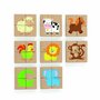 Viga - Puzzle din lemn Blocuri cu imagini animale , Puzzle Copii , Magnetice, piese 32 - 3