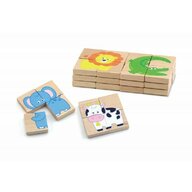 Viga - Puzzle din lemn Blocuri cu imagini animale , Puzzle Copii , Magnetice, piese 32