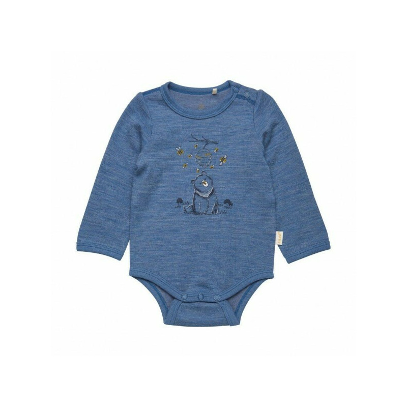 Blue bear 90 - body fin din lana merinos si bambus - celavi