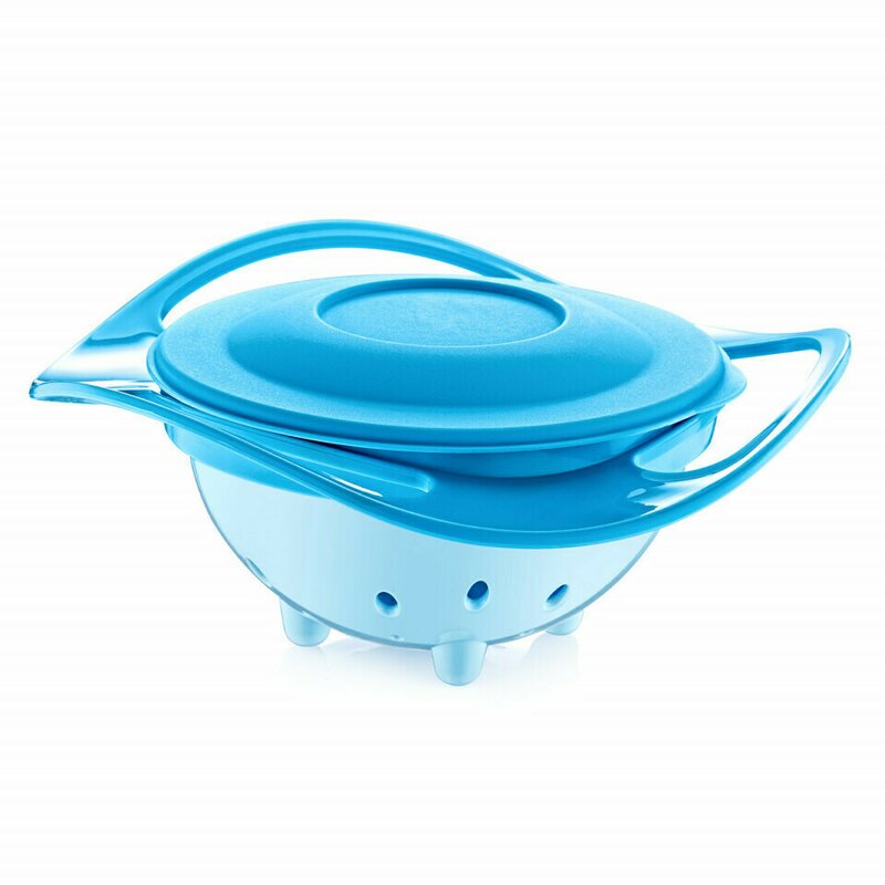 Babyjem - Bol multifunctional cu capac si rotire 360 grade Amazing Bowl (Culoare: Portocaliu)