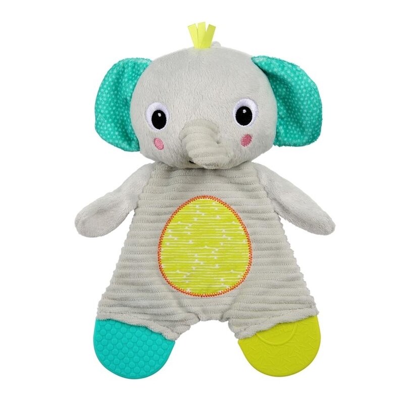 Bright starts - jucarie de dentitie din plus pentru bebelusi elefant