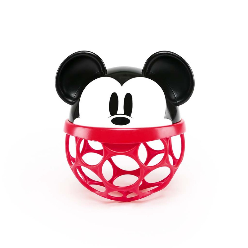 Bright Starts - Minge Oball pentru activitati Mickey Mouse, 10.7 x 9.1 x 11.4 cm, 0 luni+, Rosu