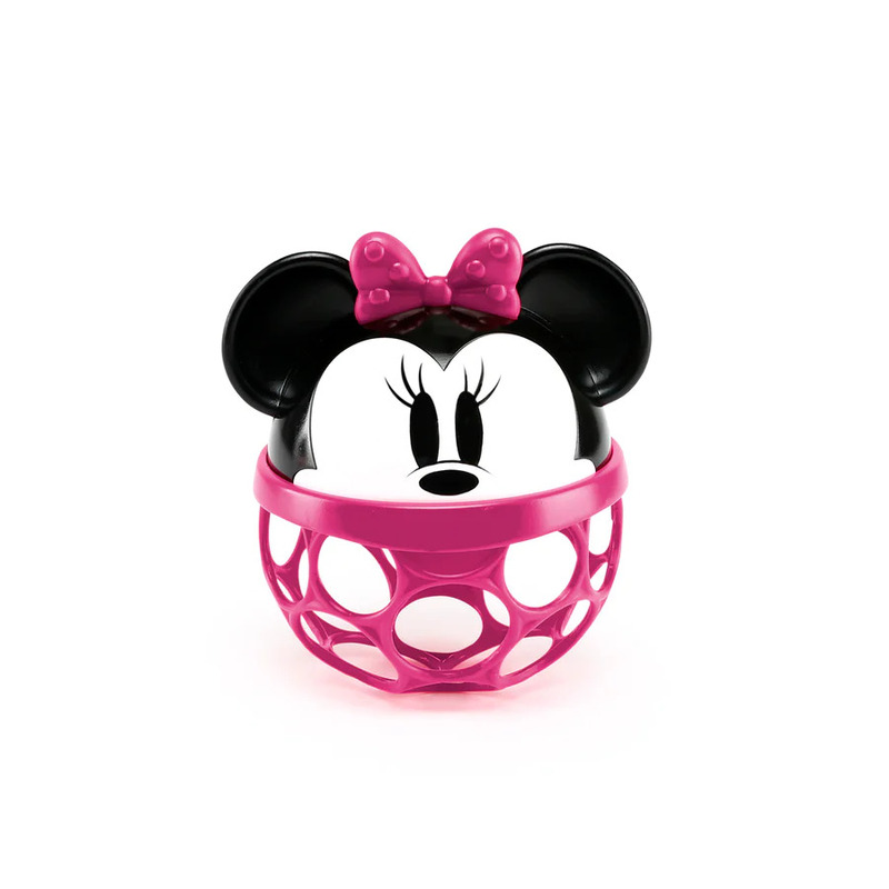 Bright Starts - Minge Oball pentru activitati Minnie, 10.7 x 9.1 x 11.4 cm, 0 luni+, Roz