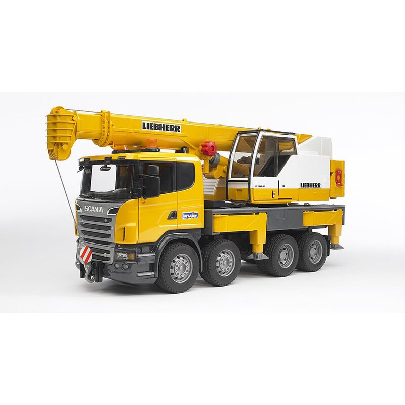 BRUDER - Camion , Cu sunete, Cu lumini, Cu macara Scania R-Series Lebherr