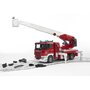 BRUDER - Masina de pompieri Camion Scania R-Series , Cu scara, Cu sirena, Cu pompa de apa - 1