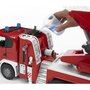 BRUDER - Masina de pompieri Camion Scania R-Series , Cu scara, Cu sirena, Cu pompa de apa - 5