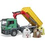 Bruder - Camion Man Tgs Cu 3 Containere De Reciclat Sticla - 5