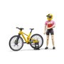 BRUDER - Figurina Ciclista , Cu bicicleta de munte - 1