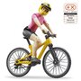 BRUDER - Figurina Ciclista , Cu bicicleta de munte - 3