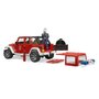 BRUDER - Masina Jeep Wrangler Unlimited Rubicon de pompieri , Cu figurina - 5