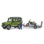 BRUDER - Set vehicule Masina de teren Land Rover Defender , Cu remorca, Cu motocicleta Ducati - 1