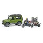 BRUDER - Set vehicule Masina de teren Land Rover Defender , Cu remorca, Cu motocicleta Ducati - 5