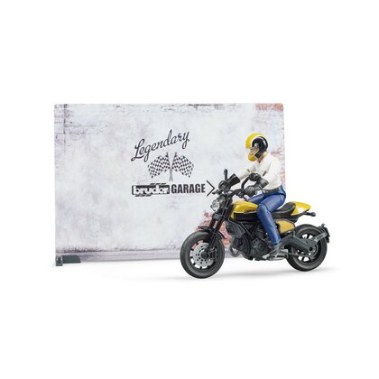 BRUDER - Set de joaca Service , Cu motocicleta Scrambler Ducati