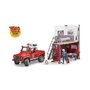 BRUDER - Set de joaca Statie de pompieri , Cu Land Rover Defender, Cu pompier - 4