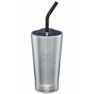 Brushed Steel - Cana termos din otel inoxidabil 473 ml cu capac si pai