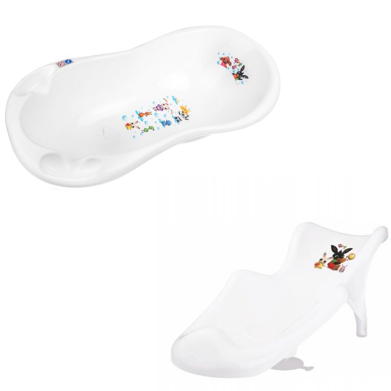 Maltex baby - set de baie cadita 100 cm, cu dop de scurgere, cu suport anatomic detasabil bing