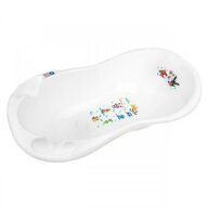 MyKids - Cadita de baie bebe cu scurgere si senzor temperatura Bing 100 cm Alb
