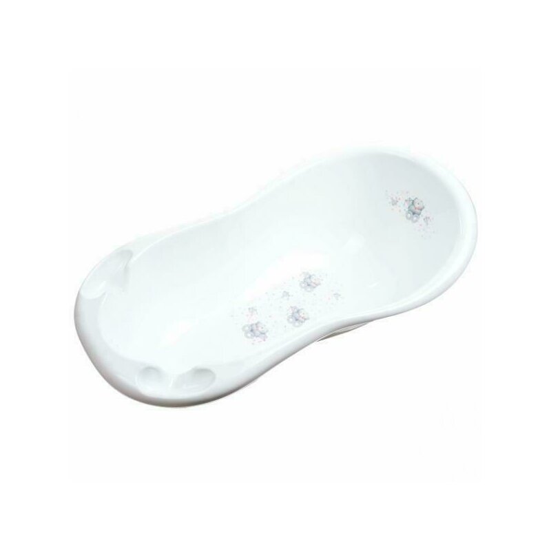 Mykids - cadita de baie bebe cu senzor temperatura bears 100 cm alb
