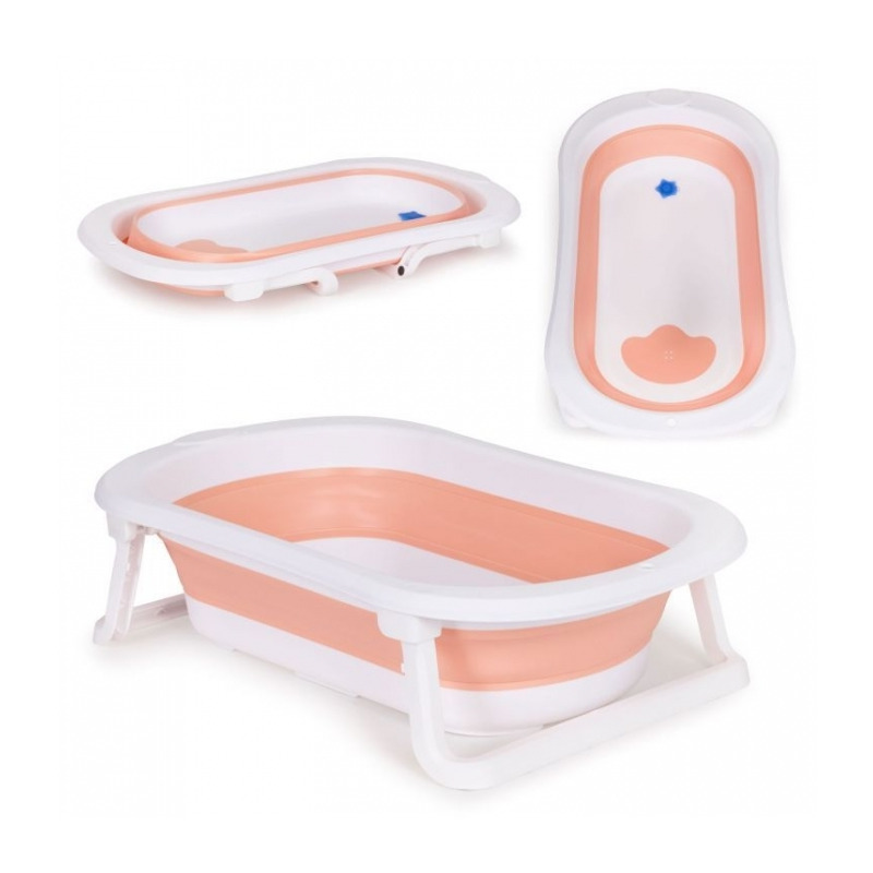 Cadita de baie cu dop de scurgere ecotoys ha-b27 - roz