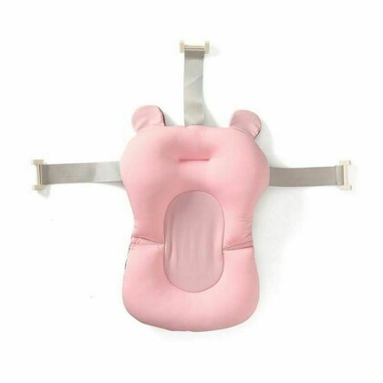 Primabobo - Cadita pliabila cu termometru si suport anatomic Genua Premium pink