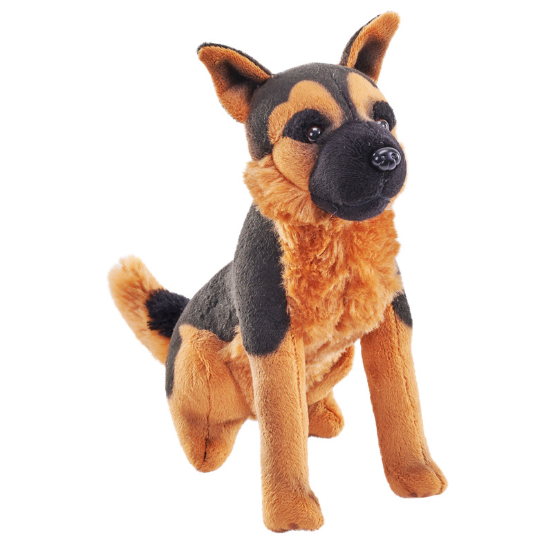 Caine de salvare cu sunet ciobanesc german - jucarie plus wild republic 14 cm