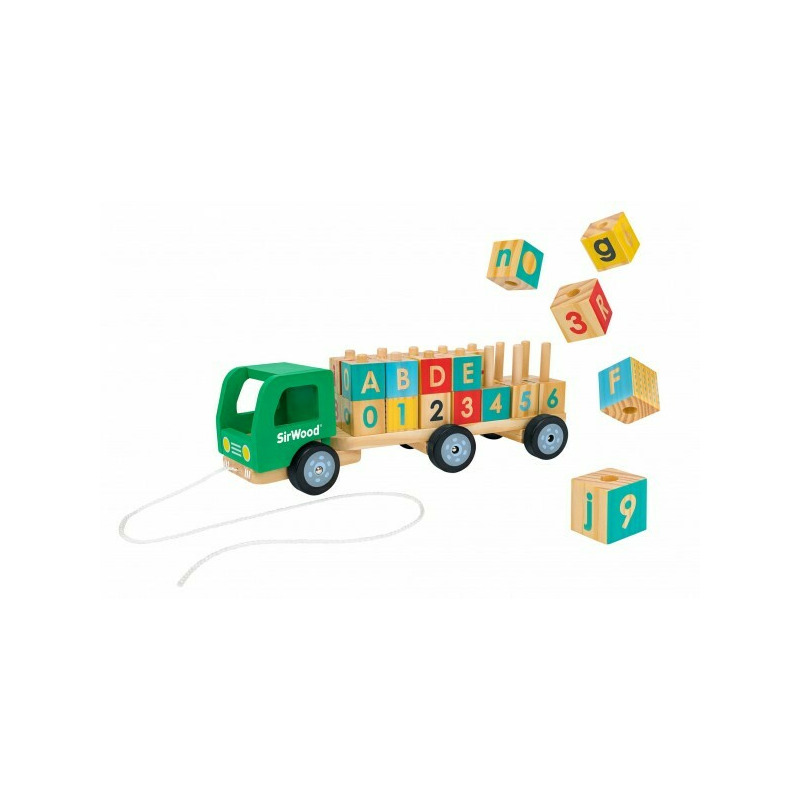 Camion cuburi globo din lemn