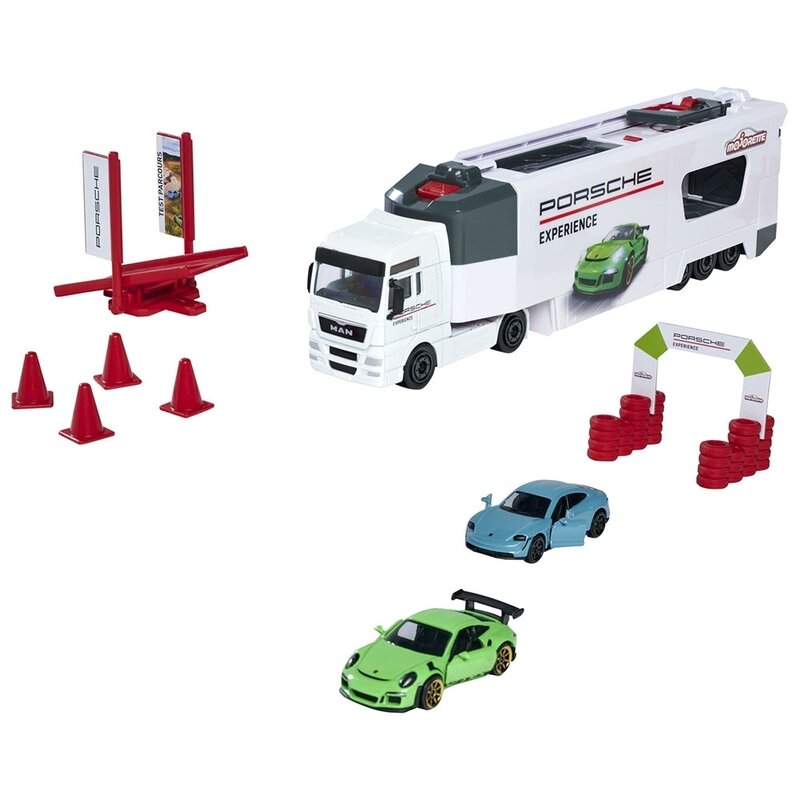 Majorette - camion man tgx porsche experience cu 2 masinute