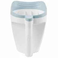 Cana pentru clatire, Skip Hop, Wave, 710 ml, Control flux apa, Margine din cauciuc moale pentru protectie ochi si urechi, Fara PVC si ftalati, Maner ergonomic, Alb