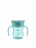 Canuta 360, Chicco, Perfect Cup, Anti-Scurgere, Manere ergonomice, Detasabile, Capacitate 200 ml, Compatibila cu masina de spalat vase, Fara BPA, 12 luni+, Verde