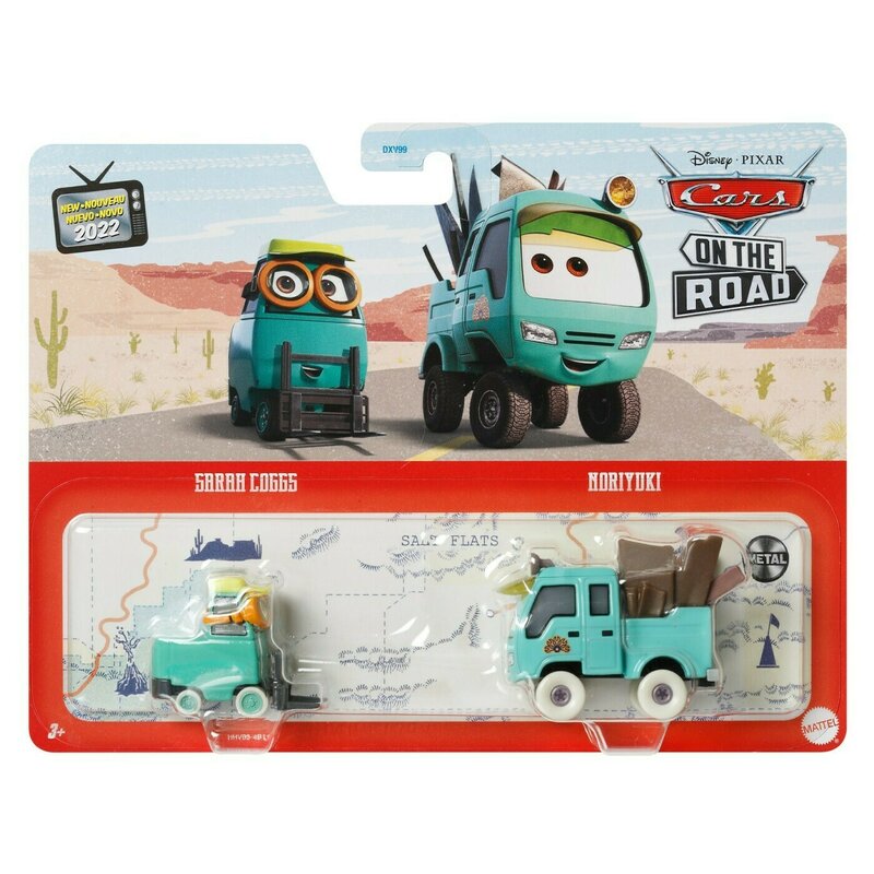 Mattel - cars3 set 2 masinute metalice sarah coggs si noriyuki