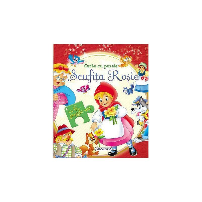 Puzzle personaje Scufita Rosie , Puzzle Copii , In carte, piese 36