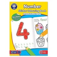 Orchard toys - Carte de colorat cu activitati in limba engleza si abtibilduri Invata numerele Number