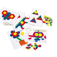 Edx Education - Set creativ Cartoane de lucru Mozaic Cu modele pentru forme geometrice