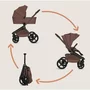 Carucior 3 in 1, Lionelo, Freya, Cu scoica ADAC, Landou si salteluta ventilate, Pliabil, Reglare spatar- 3 pozitii, Suport de picioare- 4 pozitii, Maner- 3 pozitii, Sustine 22 kg, Cu accesorii, 0 luni+, Maro/bej - 4