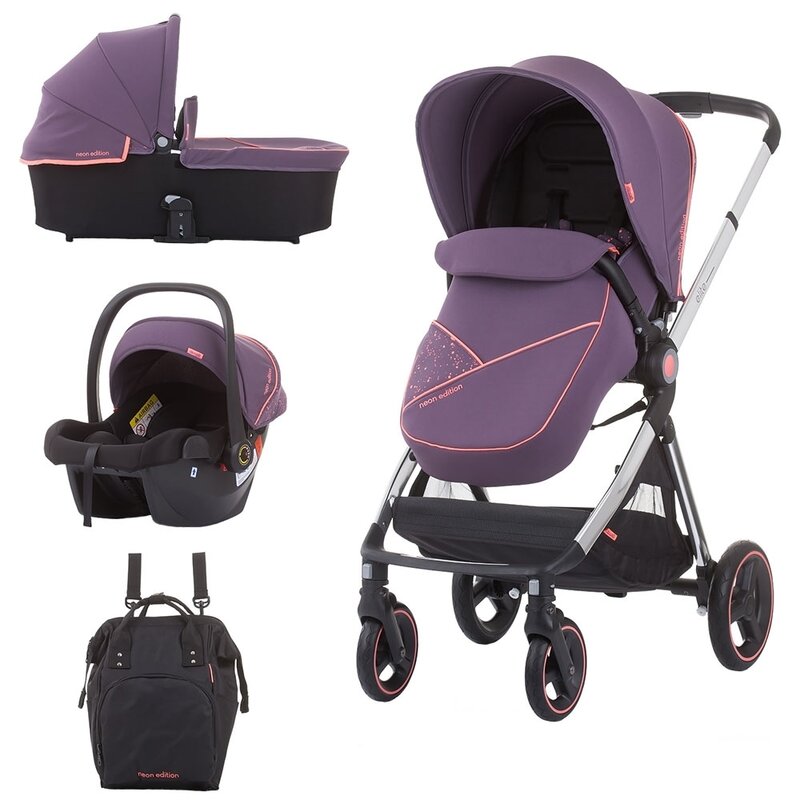 Chipolino - carucior elite 3 in 1 lilac