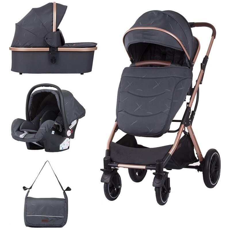 Chipolino - carucior zara 3 in 1 anthracite