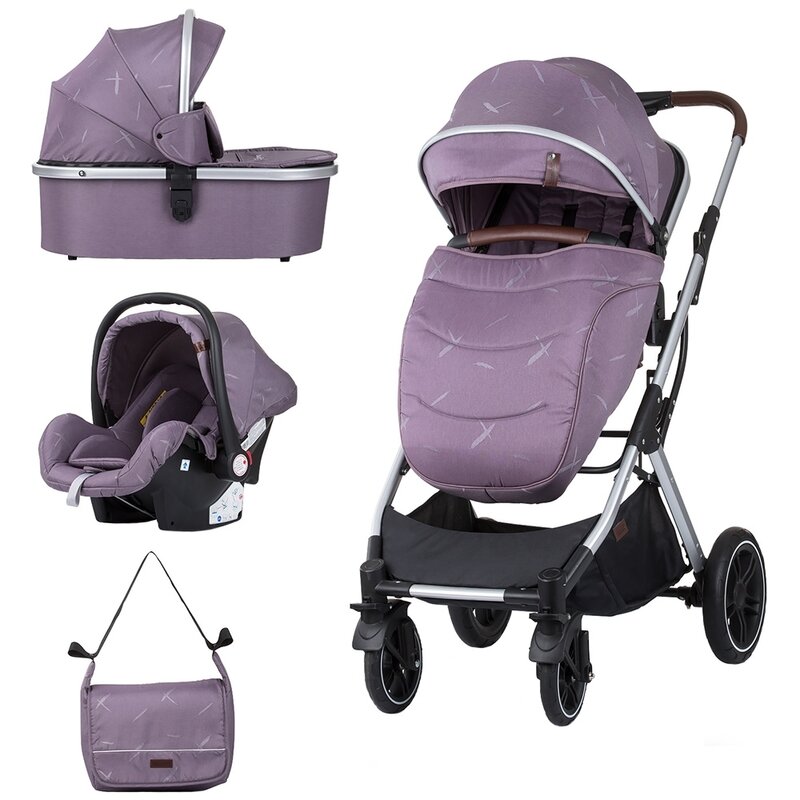 Chipolino - carucior zara 3 in 1 lilac