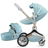 Hot mom - Carucior Copii  360 Blue 2 in 1, varsta intre 0 si 36 de luni, alegerea perfecta pentru voi: design modern, elegant si confortabil