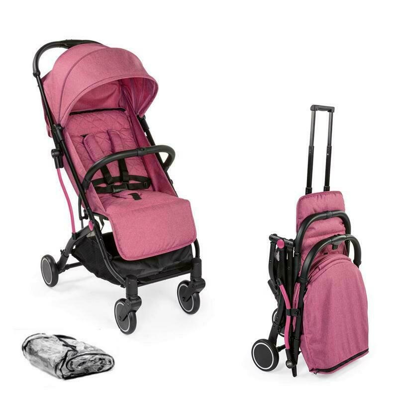 Chicco - carucior sport lollipop, sistem troler, usor, 6 luni+, aparatoare de ploaie inclusa, roz