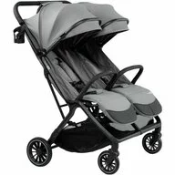 Carucior gemeni, FreeON, Twin Plus, De la nastere pana la 22 Kg, Cadru din aluminiu, Cu accesorii, Conform cu standardul european EN 1888-1:2018, Gri
