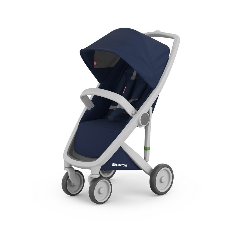 Greentom - carucior, , classic upp, 100% ecologic, grey blue
