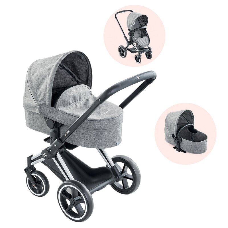 Smoby - carucior pentru papusi cybex corolle gri