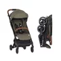 Carucior sport, Petite&Mars, Fly, Pliere compacta, Spatar reglabil pana la pozitie de somn, Suport picioare reglabil, Copertina extensibila cu protectie UPF40+, Suport pahar inclus, Pana la 22 kg, 0 luni+, Verde - 1