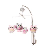 4baby - Carusel cu melodii  MUSICAL MOBILE Bufnite Roz