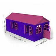 Doloni - Casuta de joaca mare pentru fetite, , mov cu roz, 256x129x120 cm